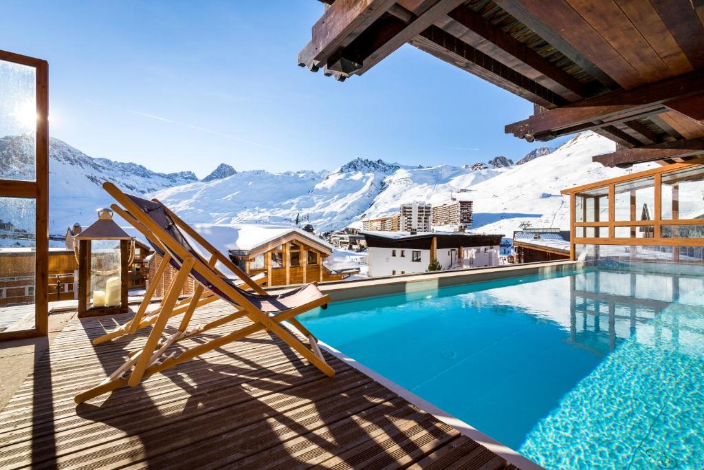 extérieure Hôtel les Campanules by Les Etincelles Spa à Tignes extérieure Hôtel les Campanules by Les Etincelles Spa à Tignes